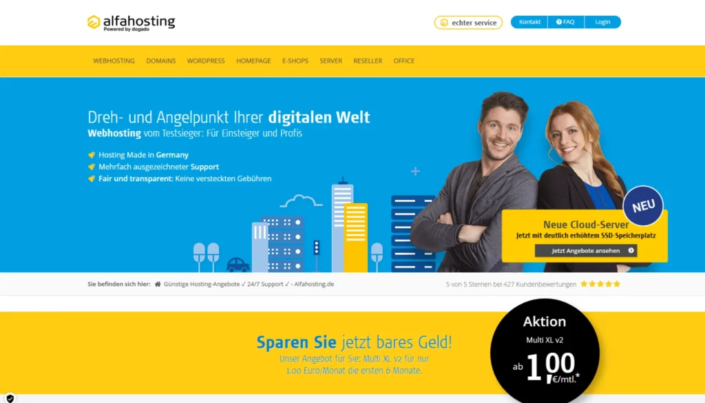 Webhosting-Vergleich - alfahosting