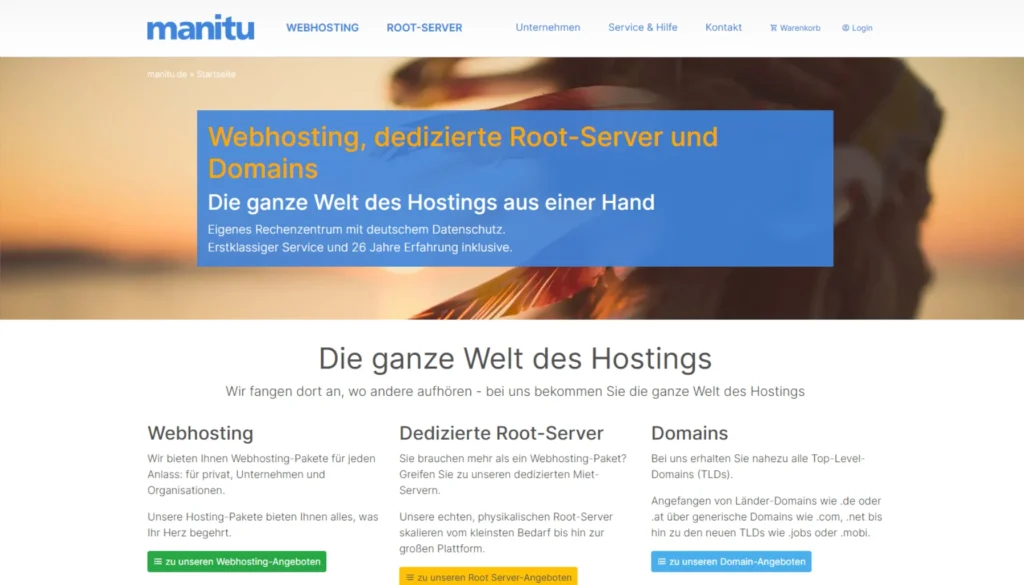 Webhosting-Vergleich - manitu